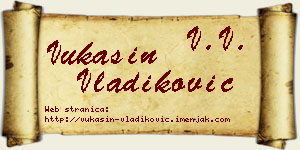 Vukašin Vladiković vizit kartica